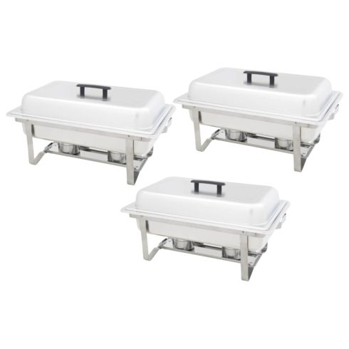 3 részes rozsdamentes acél chafing készlet