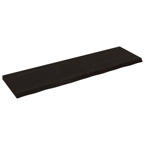 Sötétbarna kezelt tömör tölgyfa asztallap 180x50x(2-6) cm