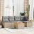 Patio Sofa Set 6-személyes Keverék bézs és világos szürke