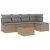 Patio Sofa Set 6-személyes Keverék bézs és világos szürke