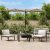 Tópszínű dupla tetős napernyő LED-ekkel 316x145 cm