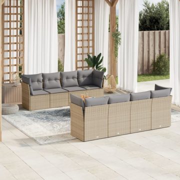 Patio Sofa Set 8-személyes Mix Beige and Grey