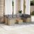 Patio Sofa Set Bézs és szürke keverék