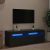 Fekete TV-szekrény LED-világítással 120 x 35 x 40 cm
