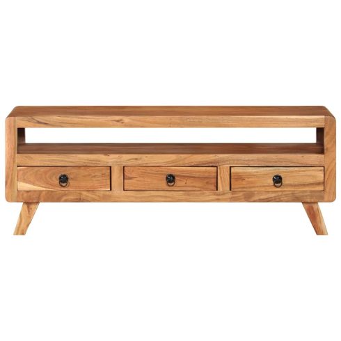 Tömör akácfa TV-szekrény 110 x 30 x 40 cm