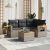 Patio Sofa Set 5-személyes Grey