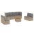 Patio Sofa Set 8-személyes Keverék bézs és világos szürke