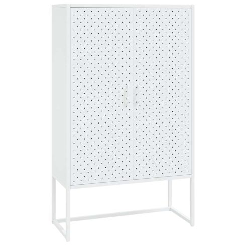 Fehér acél magasszekrény 80 x 35 x 135 cm