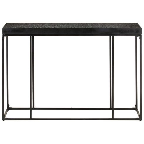 Fekete tömör akácfa és mangófa tálalóasztal 110 x 35 x 76 cm