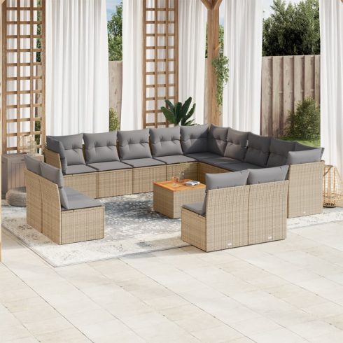 Patio Sofa Set Keverék bézs és világos szürke