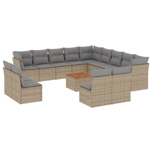 Patio Sofa Set Keverék bézs és világos szürke