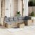 Patio Sofa Set 7-személyes Keverék bézs és világos szürke