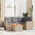 Patio Sofa Set 4-személyes Keverék bézs és világos szürke