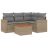   Patio Sofa Set 4-személyes Keverék bézs és világos szürke