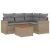 Patio Sofa Set 4-személyes Keverék bézs és világos szürke