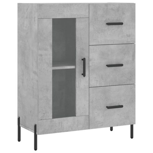 Betonszürke szerelt fa tálalószekrény 69,5 x 34 x 90 cm