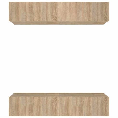 4 db sonoma-tölgy színű szerelt fa TV-szekrény 80 x 30 x 30 cm