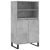 Betonszürke szerelt fa magasszekrény 60 x 36 x 110 cm