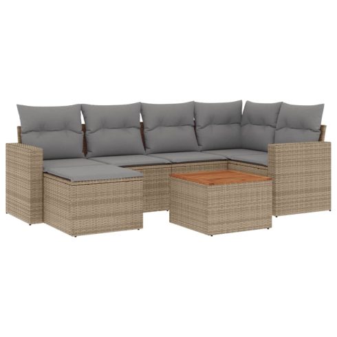 Patio Sofa Set 6-személyes Keverék bézs és világos szürke