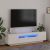 Fehér TV-szekrény LED-lámpákkal 160 x 35 x 40 cm