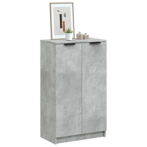 Betonszürke szerelt fa cipősszekrény 59 x 35 x 100,5 cm
