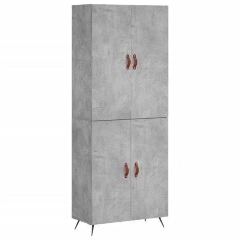 Betonszürke szerelt fa magasszekrény 69,5 x 34 x 180 cm