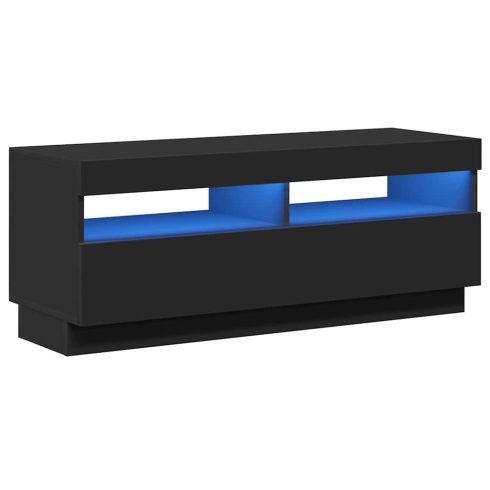 Fekete TV-szekrény LED-lámpákkal 100 x 35 x 40 cm