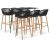 7 részes fekete bárszett