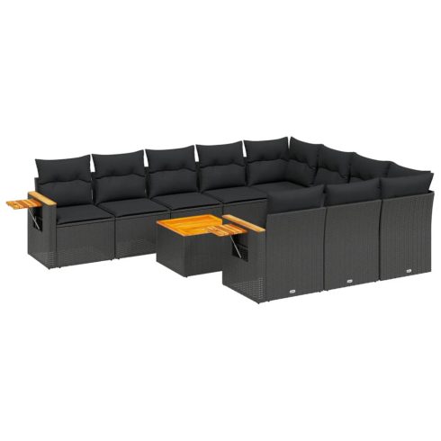 Patio Sofa Set 10-személyes Black