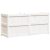 Fehér tömör fenyőfa kerti virágláda 150x50x70 cm