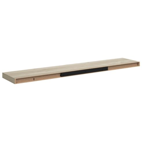4 db tölgyszínű MDF lebegő fali polc 120 x 23,5 x 3,8 cm