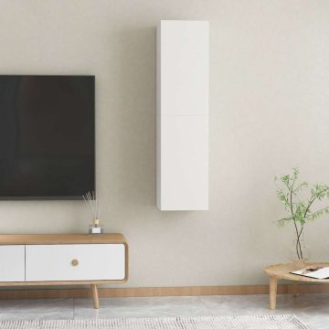 2 db fehér szerelt fa TV-szekrény 30,5 x 30 x 60 cm