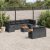 Patio Sofa Set 10-személyes Black