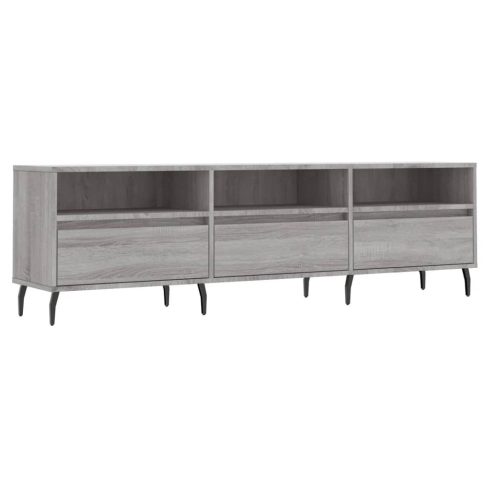 Szürke sonoma színű szerelt fa TV-szekrény 150x30x44,5 cm