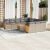 Patio Sofa Set 9-személyes Barna és szürke
