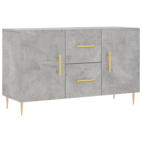 Betonszürke szerelt fa tálalószekrény 100 x 36 x 60 cm