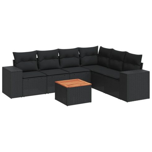 Patio Sofa Set 7-személyes Black