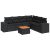 Patio Sofa Set 7-személyes Black