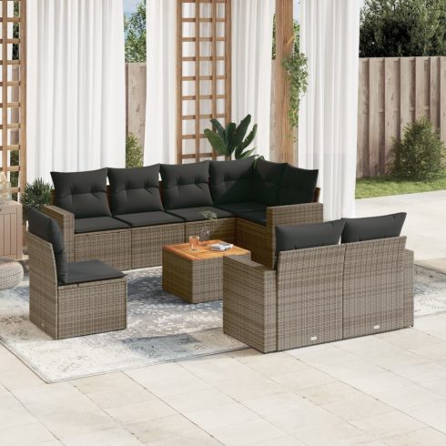 Patio Sofa Set Grey and Dark Grey