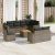 Patio Sofa Set Grey and Dark Grey