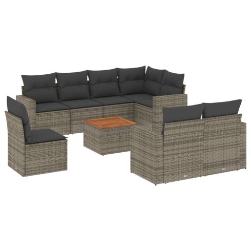 Patio Sofa Set Grey and Dark Grey