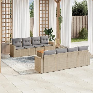   Patio Sofa Set 6-személyes Keverék bézs és világos szürke