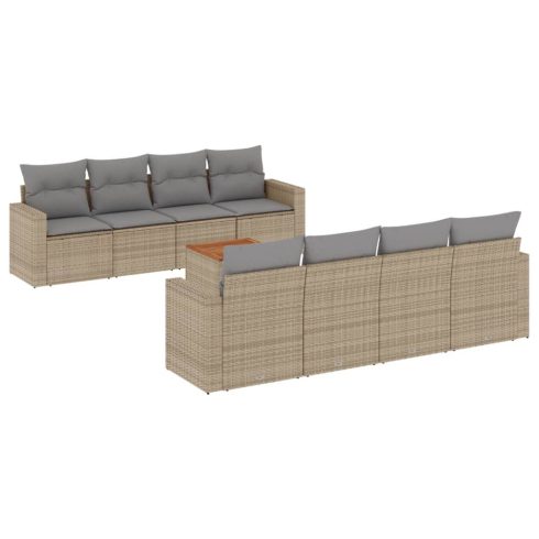 Patio Sofa Set 6-személyes Keverék bézs és világos szürke