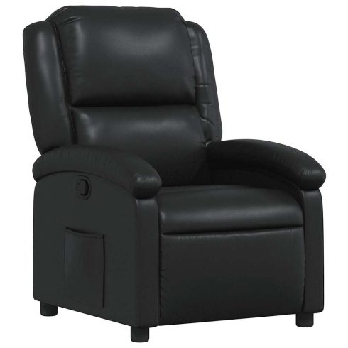 Fekete műbőr relaxfotel