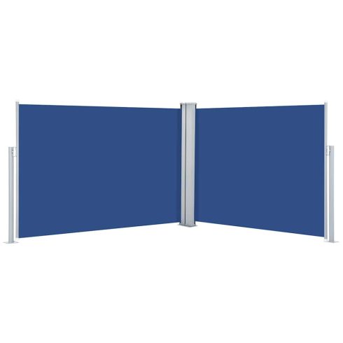 Kék behúzható oldalsó napellenző 100 x 1000 cm