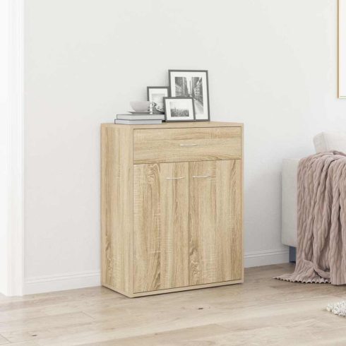 Sonoma tölgy színű szerelt fa tálalószekrény 60 x 30 x 75 cm