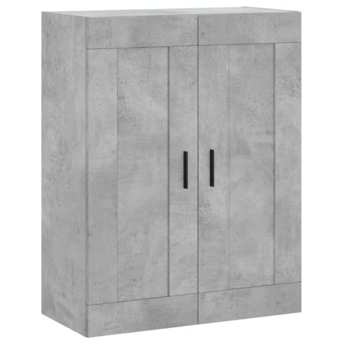 Betonszürke szerelt fa fali szekrény 69,5 x 34 x 90 cm