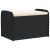 Fekete polyrattan tárolópad párnával 80 x 51 x 52 cm