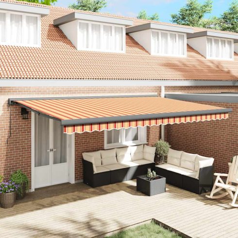 Elektromos Napernyő 5 x 3 m sárga és fehér csíkos