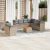 Patio Sofa Set 10-személyes Keverék bézs és világos szürke